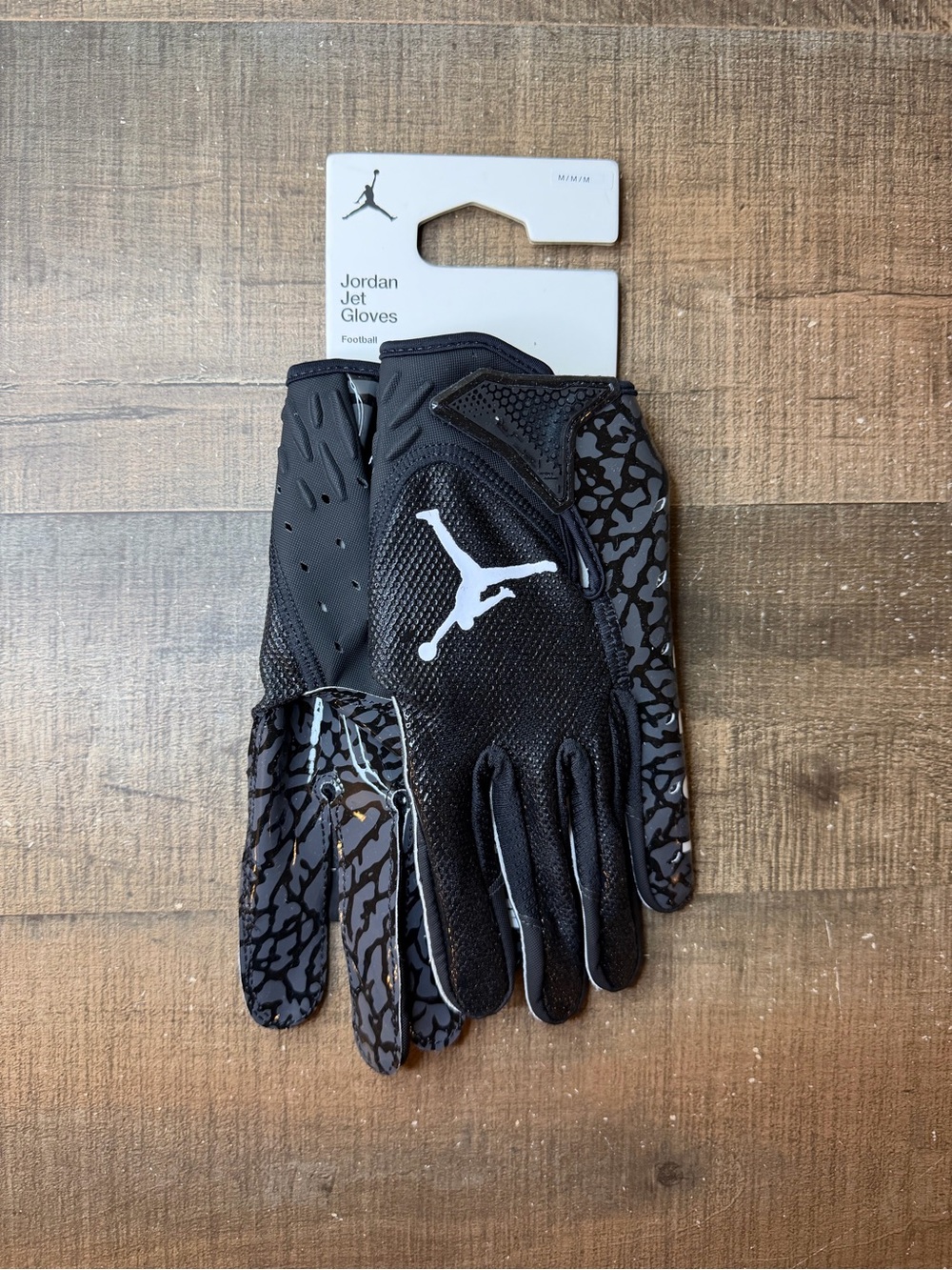 Air Jordan Jet Black Football Gloves.
- Size M Men.